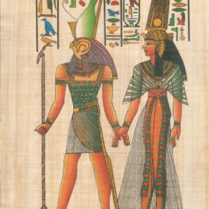 we can see in this view the god Horus caching the hand of Nefertary, it is the part of judgment picture because Horus is one responsible for judgment the dead in the other world