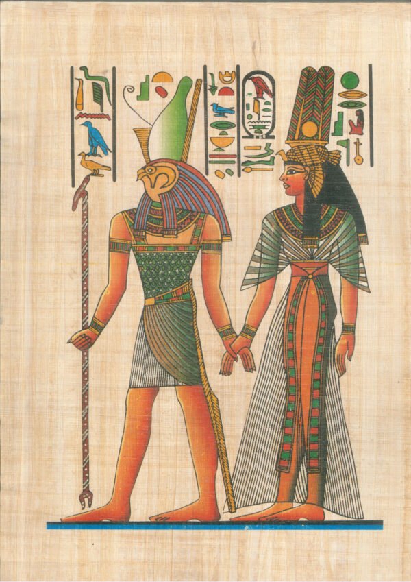 we can see in this view the god Horus caching the hand of Nefertary, it is the part of judgment picture because Horus is one responsible for judgment the dead in the other world