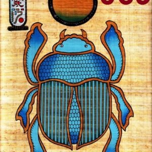 amulets in ancient Egypt. Because the insect was a representation of the sun god Re. The Egyptians' misinterpretation of the life cycle of the scarab led to the development of this relationship. A dung ball containing the eggs of an adult beetle is buried underground. The only part of this process that is readily apparent to a viewer when the immature beetles hatch is the beetle emerging fully developed from a dung ball, which is a seemingly magical event. To come into being is how the Egyptian term for scarab is translated.