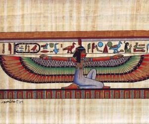 Ma'at was shown as a woman wearing a crown with a single ostrich feather as a headpiece. She was frequently depicted as a winged deity. The totem was a stone platform that represented the sturdy basis upon which order was built, the primal mount that is claimed to have originally emerged from the waters of Nun or chaos.