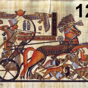 This view depicts the fight king RAMSESII riding in his chariot to fight the HESSEENS during the battle of KADESH. RAMSIS II is considered the major and the hero of the battle of KADESH through his victory in this battle he avoided a disaster which could have destroyed him. In addition to, the sixteenth year's war between him and the HESSEENS didn't give him anything new; but to return to what he was.