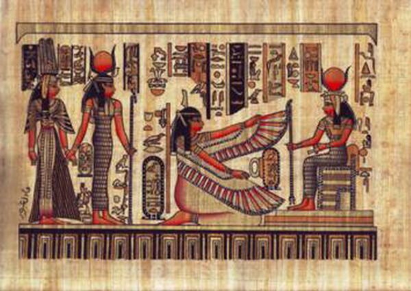 we see here Nefertary portrayed accompanied with the goddesses ISIS and MAAT