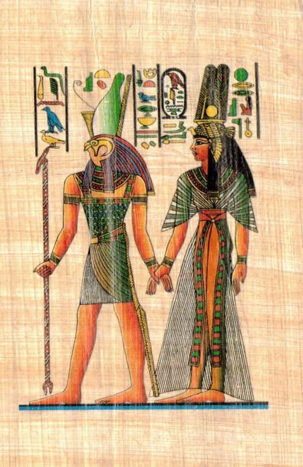 we can see in this view the god Horus caching the hand of Nefertary, it is the part of judgment picture because Horus is one responsible for judgment the dead in the other world