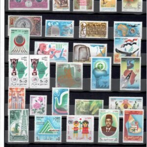 year 1986, Egypt stamps, complete set, lot of 27 stamps.