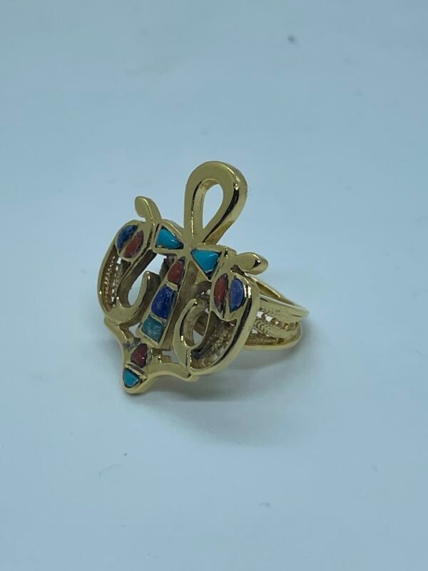 lotus, ankh cross ring - Image 2