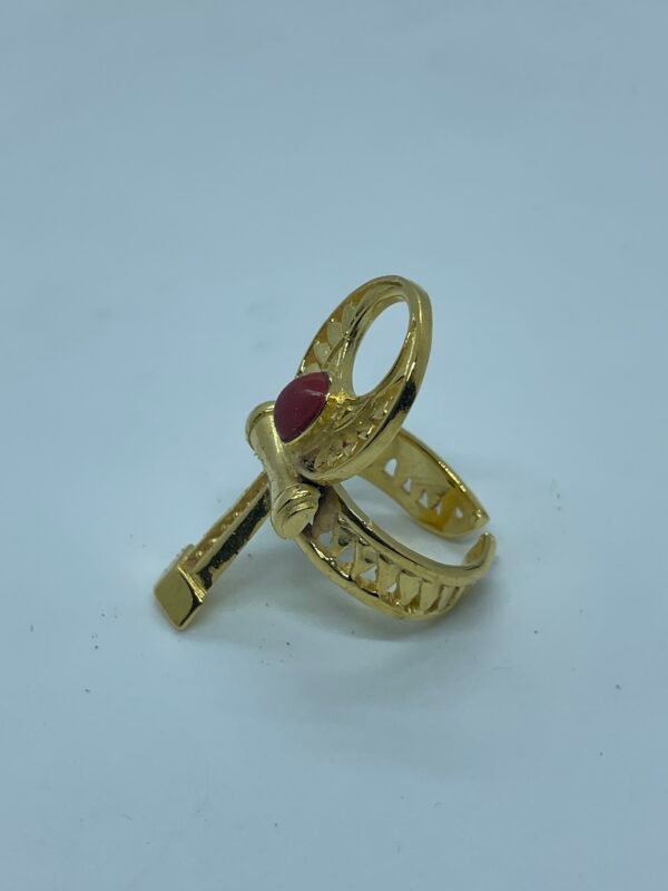 Ankh cross silver ring - Image 2
