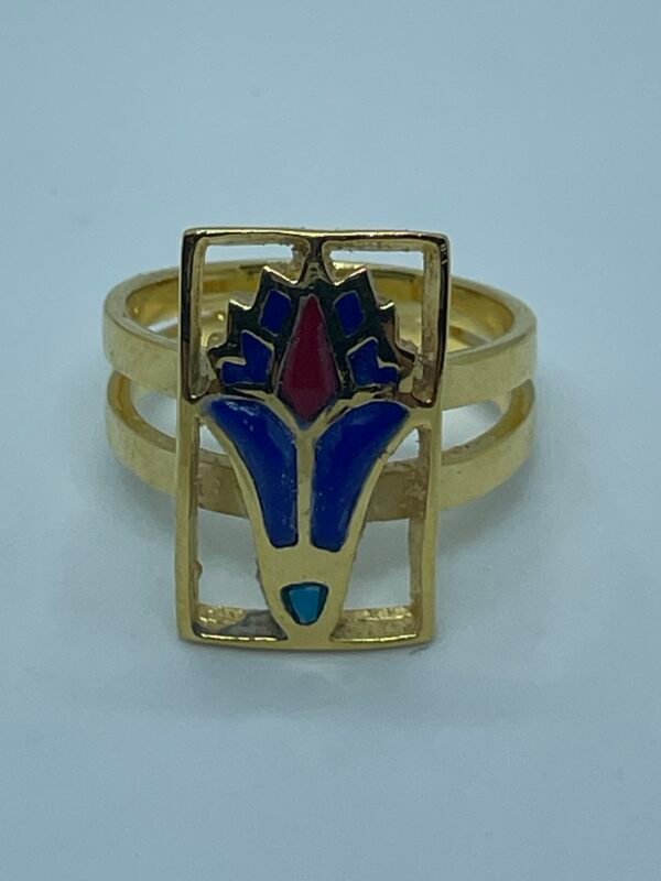 lotus flower, silver ring - Image 2