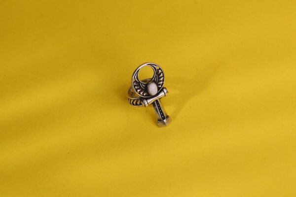 Ankh cross silver ring - Image 6