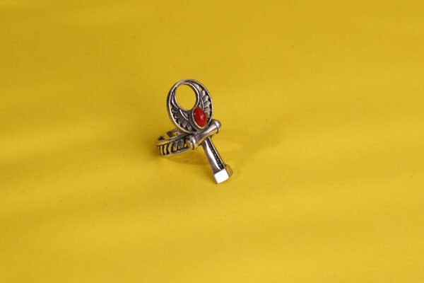Ankh cross silver ring - Image 10