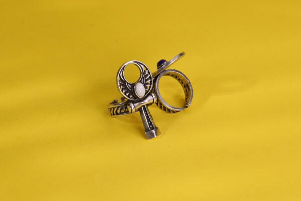 Ankh cross silver ring - Image 14