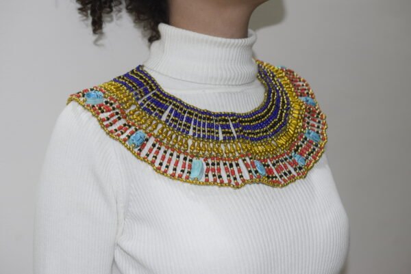 Queen Cleopatra scarabs Necklace Blue - Image 6