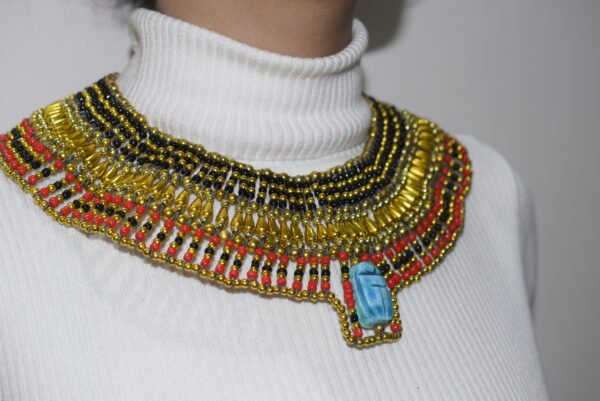 Queen Cleopatra scarabs Necklace Black - Image 2