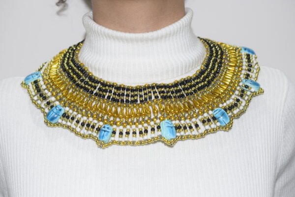 Queen Cleopatra scarabs Necklace Black - Image 3