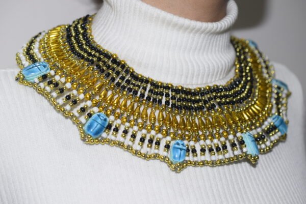 Queen Cleopatra scarabs Necklace Black - Image 4