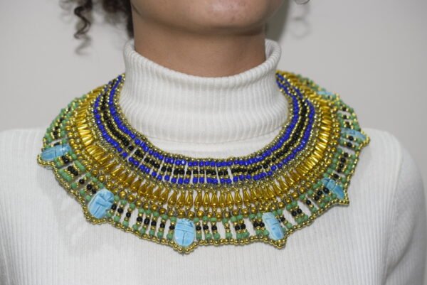 Queen Cleopatra scarabs Necklace Blue - Image 7