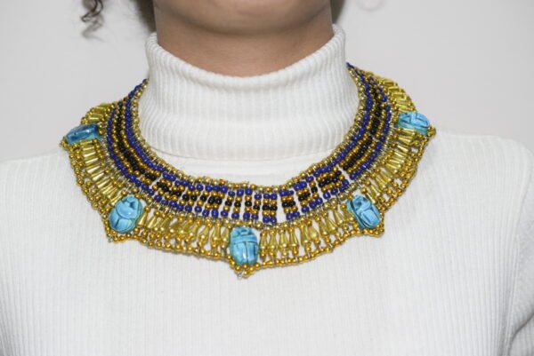 Queen Cleopatra scarabs Necklace Blue - Image 8