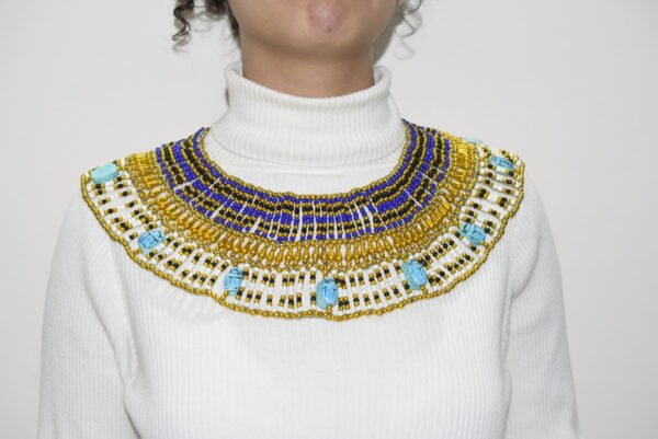 Queen Cleopatra scarabs Necklace Blue - Image 2