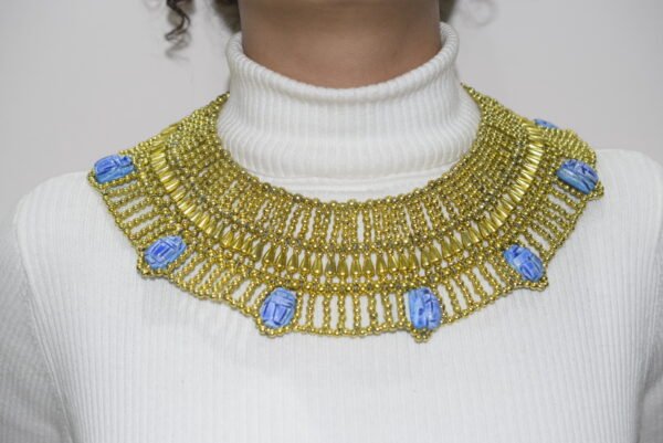 Queen Cleopatra scarabs Necklace Gold - Image 3
