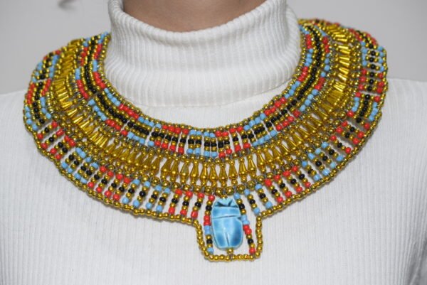 Queen Cleopatra scarabs Necklace multi color - Image 2