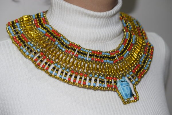 Queen Cleopatra scarabs Necklace multi color