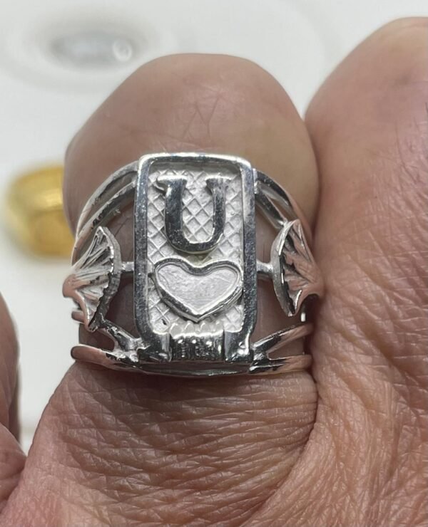 Love you statement, sterling silver ring - Image 3