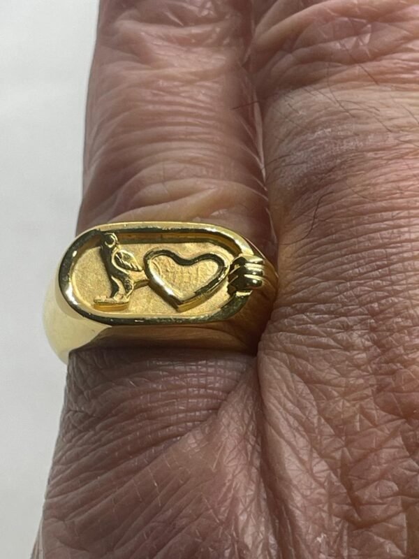 Love you statement, sterling silver ring - Image 4
