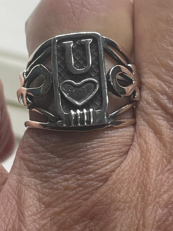 Love you statement, sterling silver ring - Image 5