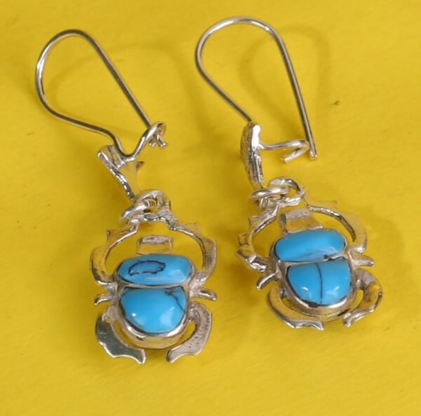 925 Silver Earrings Scarab - Image 10