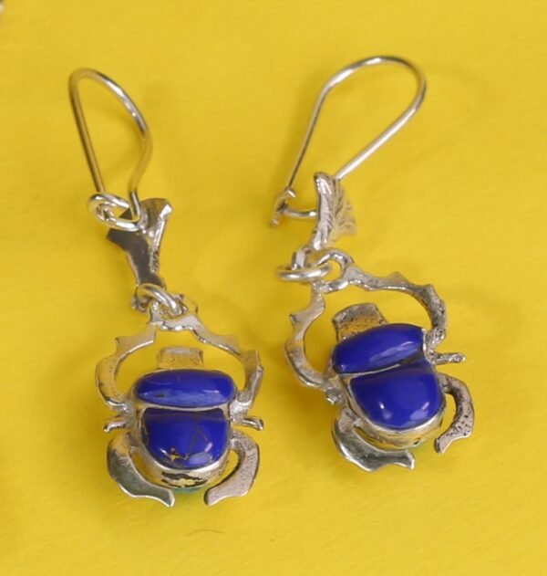 925 Silver Earrings Scarab - Image 11